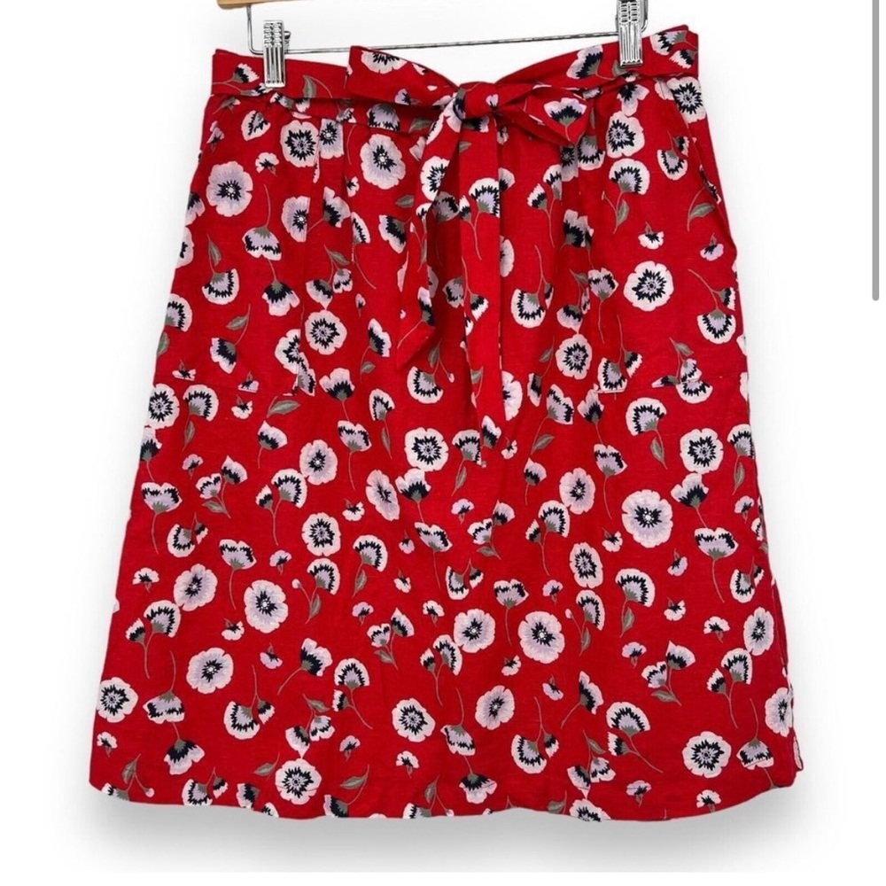 J Crew Poppy Red Women's Skirt Size Small - Picture 2 of 5